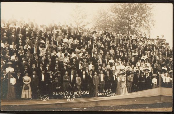 PC 1911 Real Photo U of I Homecoming 1910